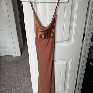 Show Me Your Mumu Verona Cowl Dress (Copper Luxe Satin)
